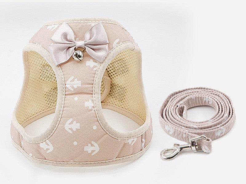 HKM-692883 Cat Harness and Leash Set with Adjustable Chest Strap and Collar in Multiple Colors