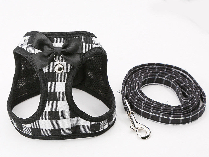 HKM-692883 Cat Harness and Leash Set with Adjustable Chest Strap and Collar in Multiple Colors