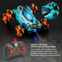 HKM-692947 Remote Control 2.4G Stunt Drift 6-Wheel Deformation Car with Water Spray and LED Lights