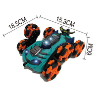 HKM-692947 Remote Control 2.4G Stunt Drift 6-Wheel Deformation Car with Water Spray and LED Lights