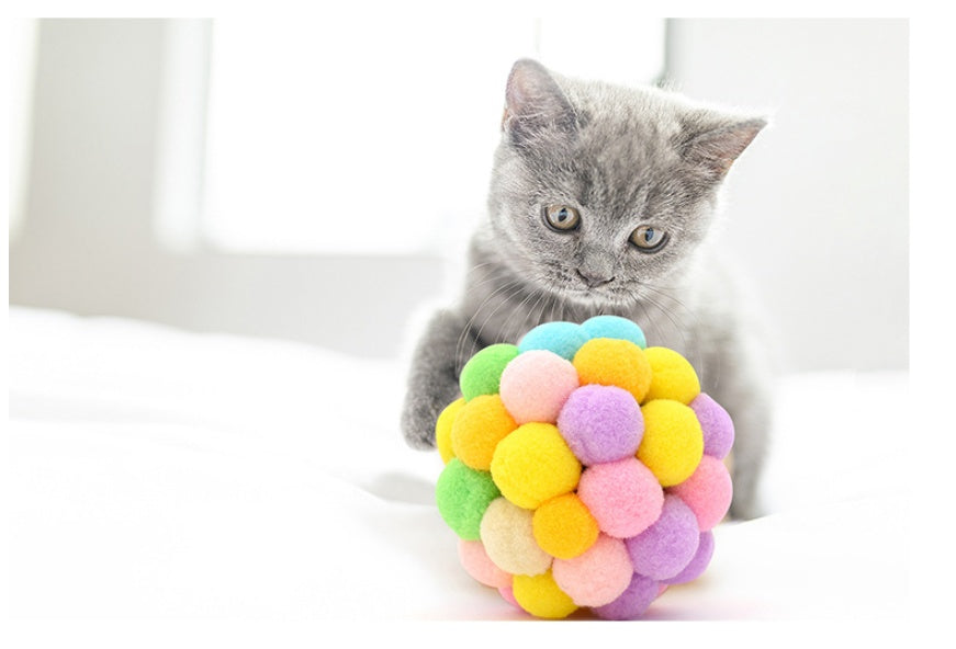 HKM-693139 Cat Toy Cat Self-hey Rainbow Bell Interactive Ball