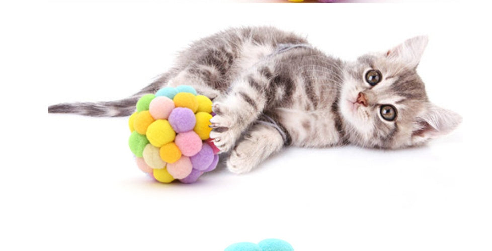 HKM-693139 Cat Toy Cat Self-hey Rainbow Bell Interactive Ball