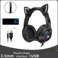 HKM-693203 Cute Girls Wired Computer Gaming Headset with Microphone, 3.5mm Plug, 20Hz-20KHz Audio Range