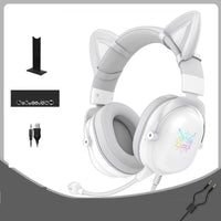 HKM-693203 Cute Girls Wired Computer Gaming Headset with Microphone, 3.5mm Plug, 20Hz-20KHz Audio Range
