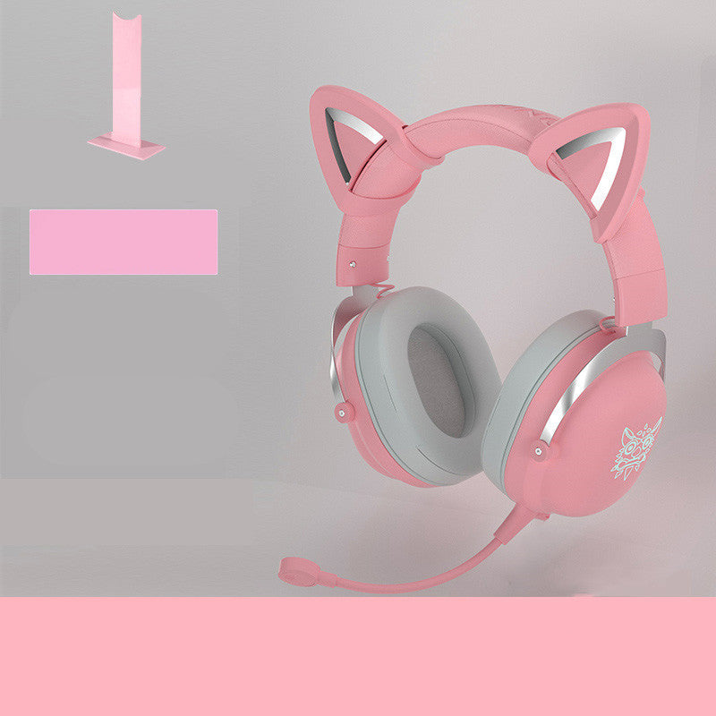 HKM-693203 Cute Girls Wired Computer Gaming Headset with Microphone, 3.5mm Plug, 20Hz-20KHz Audio Range
