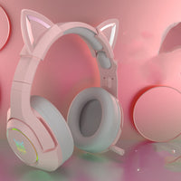 HKM-693203 Cute Girls Wired Computer Gaming Headset with Microphone, 3.5mm Plug, 20Hz-20KHz Audio Range