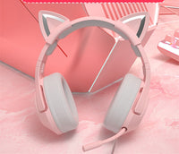 HKM-693203 Cute Girls Wired Computer Gaming Headset with Microphone, 3.5mm Plug, 20Hz-20KHz Audio Range