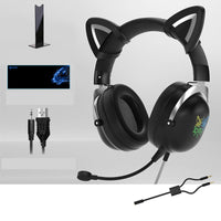 HKM-693203 Cute Girls Wired Computer Gaming Headset with Microphone, 3.5mm Plug, 20Hz-20KHz Audio Range