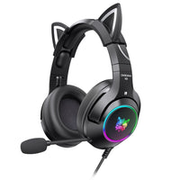 HKM-693203 Cute Girls Wired Computer Gaming Headset with Microphone, 3.5mm Plug, 20Hz-20KHz Audio Range