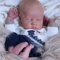 HKM-693203 Realistic Advanced Painted Skin Silicone Reborn Baby Doll - 19 Inch Full Body Soft Toy