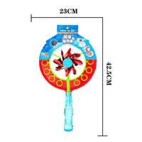 HKM-693331 Creative Kids Plastic Pinwheel Bubble Wand with Music and Lights for Summer Fun