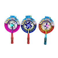 HKM-693331 Creative Kids Plastic Pinwheel Bubble Wand with Music and Lights for Summer Fun