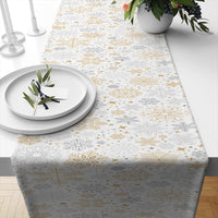 HKM-693331 Linen Insulated Christmas Table Runner with Striped and Plaid Patterns, 33x183CM