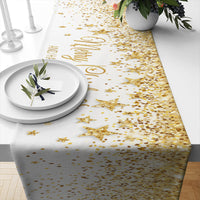 HKM-693331 Linen Insulated Christmas Table Runner with Striped and Plaid Patterns, 33x183CM