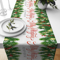 HKM-693331 Linen Insulated Christmas Table Runner with Striped and Plaid Patterns, 33x183CM
