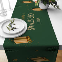HKM-693331 Linen Insulated Christmas Table Runner with Striped and Plaid Patterns, 33x183CM