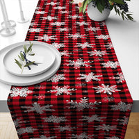 HKM-693331 Linen Insulated Christmas Table Runner with Striped and Plaid Patterns, 33x183CM