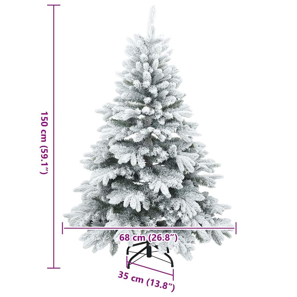 HKM-693331 Modern Snow Flocked Artificial Christmas Tree - Indoor/Outdoor Use, 150cm or 180cm Options