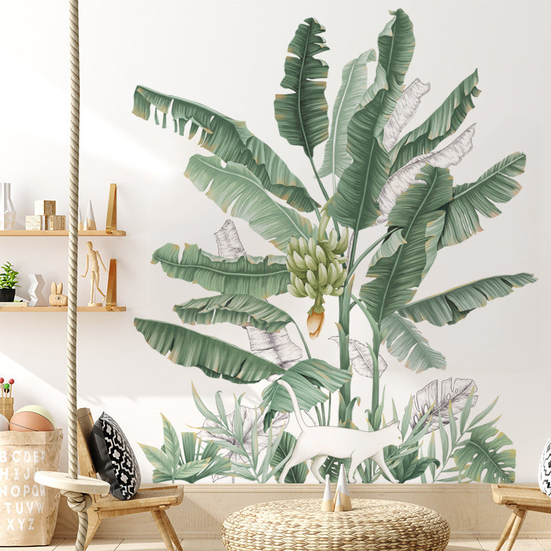 HKM-693459 Banana Tree Plant Wallpaper and Wall Sticker for Bedroom Decoration