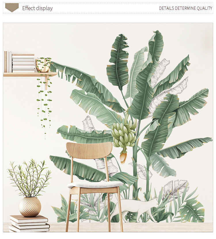 HKM-693459 Banana Tree Plant Wallpaper and Wall Sticker for Bedroom Decoration