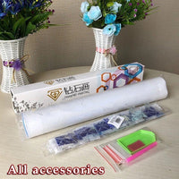 HKM-693523 Diamond Painting Art - Full Round Diamond Craft for Bedroom Decor, 30X30CM Canvas