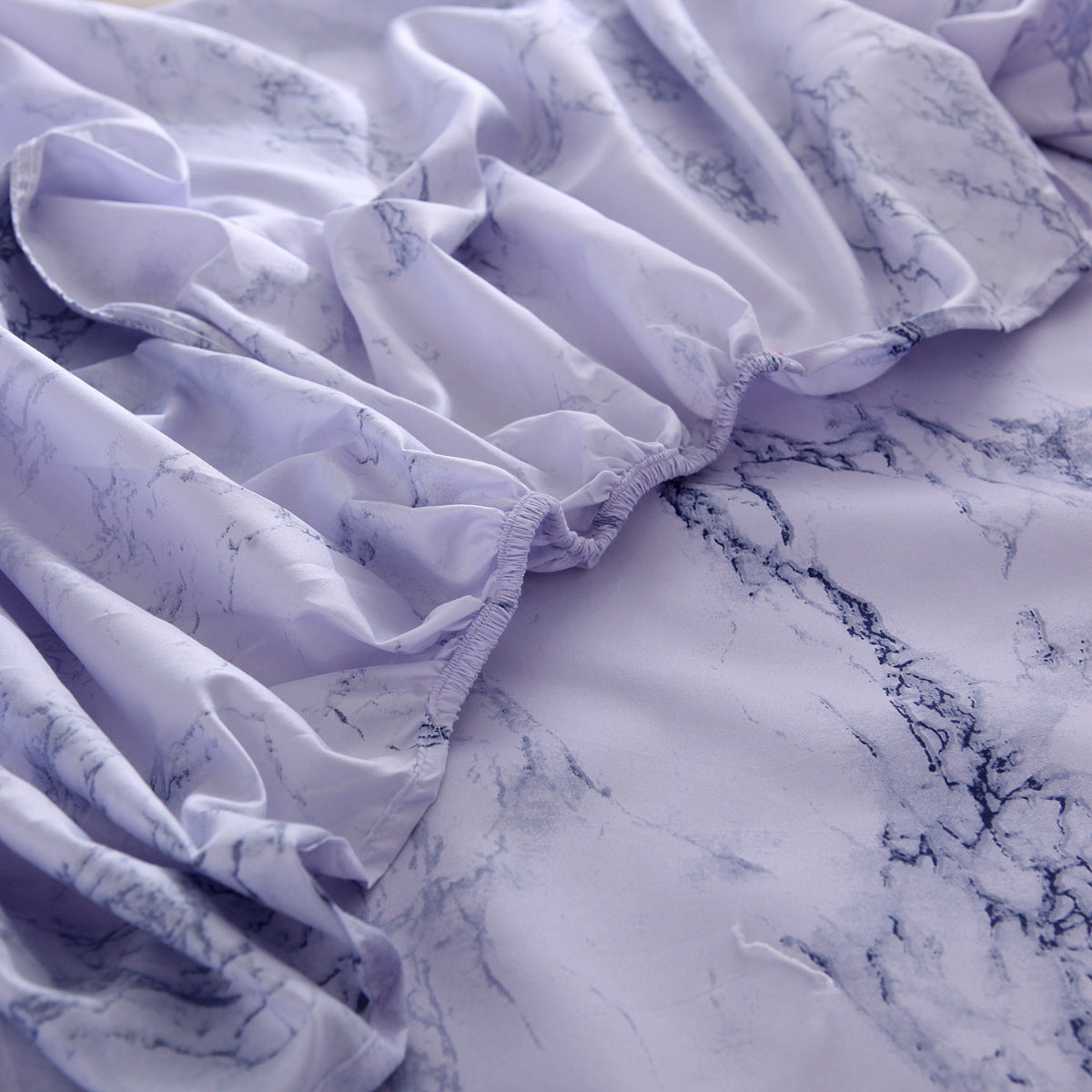 HKM-693523 Stone Pattern Fitted Sheet Set in Soft Polyester Fiber - Available in Twin, Full, Queen, King Sizes