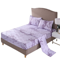 HKM-693523 Stone Pattern Fitted Sheet Set in Soft Polyester Fiber - Available in Twin, Full, Queen, King Sizes