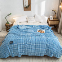 HKM-693523 Thickened Flannel Fleece Blanket with Various Color Options and Sizes