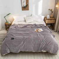 HKM-693523 Thickened Flannel Fleece Blanket with Various Color Options and Sizes