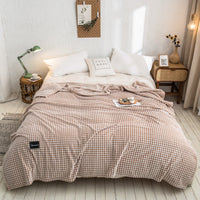 HKM-693523 Thickened Flannel Fleece Blanket with Various Color Options and Sizes