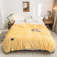 HKM-693523 Thickened Flannel Fleece Blanket with Various Color Options and Sizes