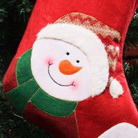 HKM-693651 Elderly Snowman Themed Christmas Candy Bag Stocking Decoration