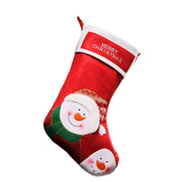 HKM-693651 Elderly Snowman Themed Christmas Candy Bag Stocking Decoration