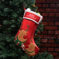 HKM-693651 Elderly Snowman Themed Christmas Candy Bag Stocking Decoration