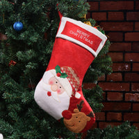 HKM-693651 Elderly Snowman Themed Christmas Candy Bag Stocking Decoration