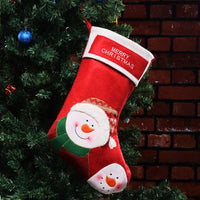 HKM-693651 Elderly Snowman Themed Christmas Candy Bag Stocking Decoration