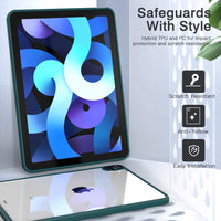 HKM-693779 Transparent Acrylic Case for iPad Air 4 and Pro 11/12.9, Supports Pencil 2 Charging, Shock-Absorbing Design