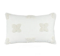HKM-693971 French Style Four-Leaf Clover Flocking Pillow Cover - Available in Two Sizes