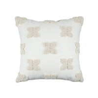 HKM-693971 French Style Four-Leaf Clover Flocking Pillow Cover - Available in Two Sizes