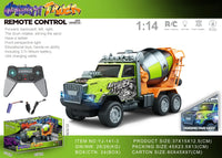 HKM-694099 1/14 Remote Control Dump Truck with Sound and Light - Electric Engineering Vehicle Toy for Kids