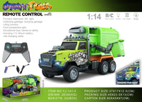 HKM-694099 1/14 Remote Control Dump Truck with Sound and Light - Electric Engineering Vehicle Toy for Kids
