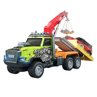 HKM-694099 1/14 Remote Control Dump Truck with Sound and Light - Electric Engineering Vehicle Toy for Kids