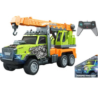 HKM-694099 1/14 Remote Control Dump Truck with Sound and Light - Electric Engineering Vehicle Toy for Kids