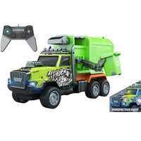 HKM-694099 1/14 Remote Control Dump Truck with Sound and Light - Electric Engineering Vehicle Toy for Kids