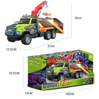 HKM-694099 1/14 Remote Control Dump Truck with Sound and Light - Electric Engineering Vehicle Toy for Kids