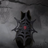 HKM-694163 Halloween Cat and Dog Spider Web Costume in Black Felt Cloth - Size S, M, L