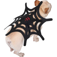 HKM-694163 Halloween Cat and Dog Spider Web Costume in Black Felt Cloth - Size S, M, L