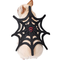 HKM-694163 Halloween Cat and Dog Spider Web Costume in Black Felt Cloth - Size S, M, L