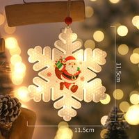 HKM-694291 Christmas Snowflake Hanging Lights with Acrylic Shell, IP44 Waterproof, 6000 Hours Life, 4.5V Power Supply