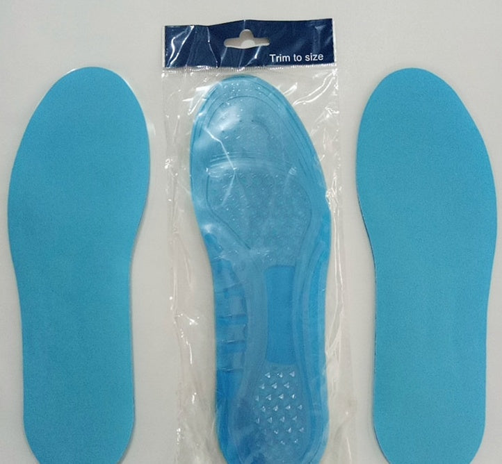 HKM-694355 Silicone Gel Insoles for Comfort and Shock Absorption - Men & Women Sizes Available